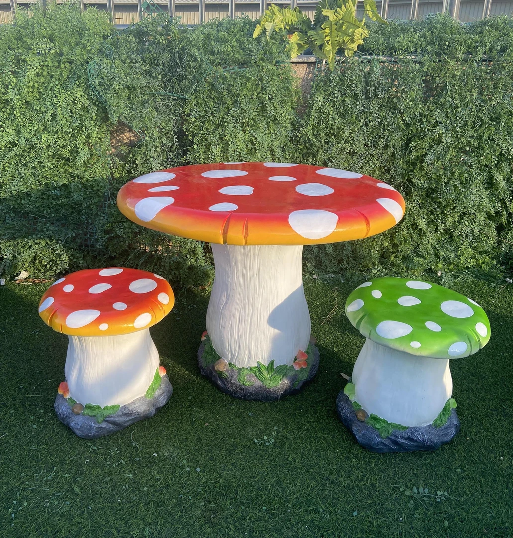 蘑菇凳子桌子户外室内花园庭院装饰美陈景观雕塑