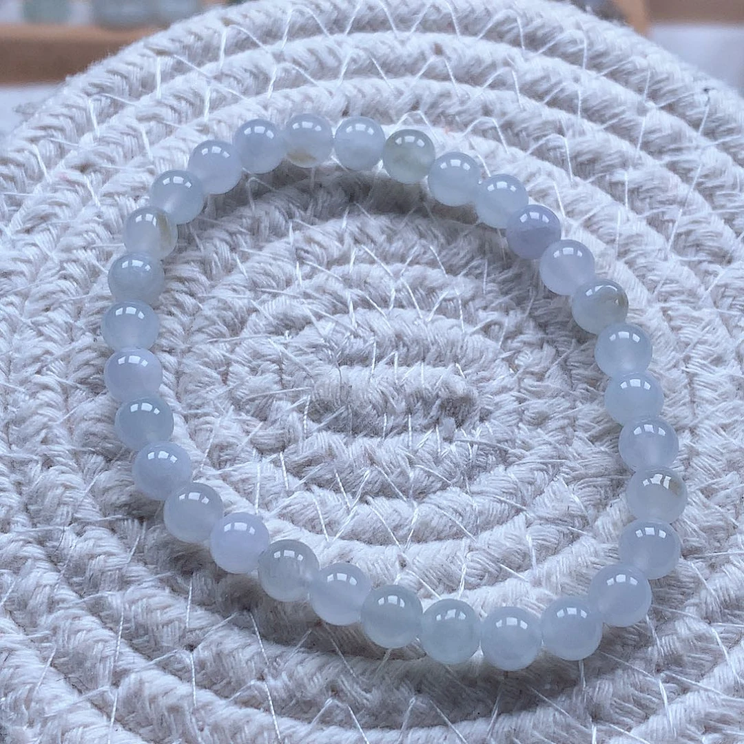 翡翠未镶嵌手串白月光包容6.0