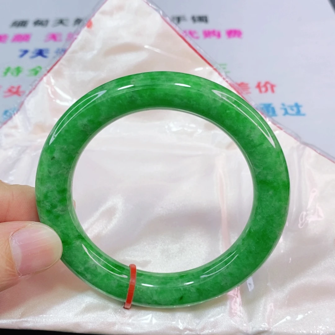 未镶嵌手镯翡翠54-56圈口圆条