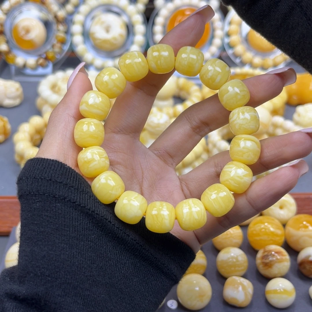 琥珀未镶嵌手串13+