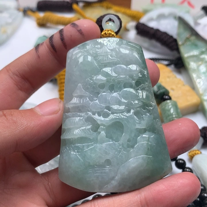 颈饰未镶嵌翡翠保真天然a货翡翠