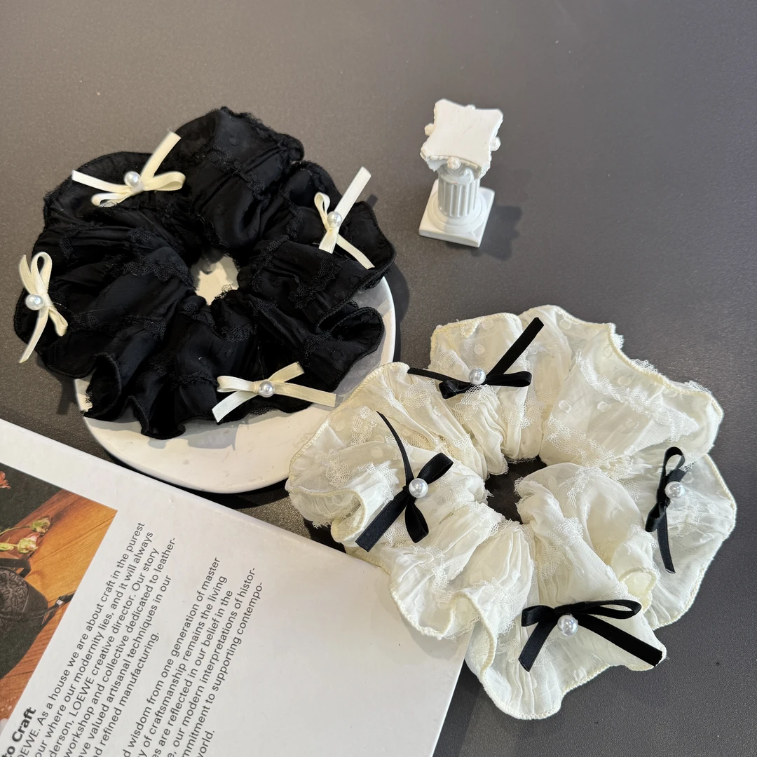 法式优雅芭蕾风~大肠发圈头绳2025新款高端精致皮筋女扎头发绳ins