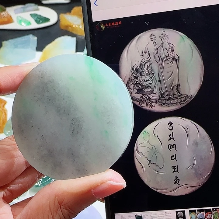 定制翡翠未镶嵌翡翠挂件