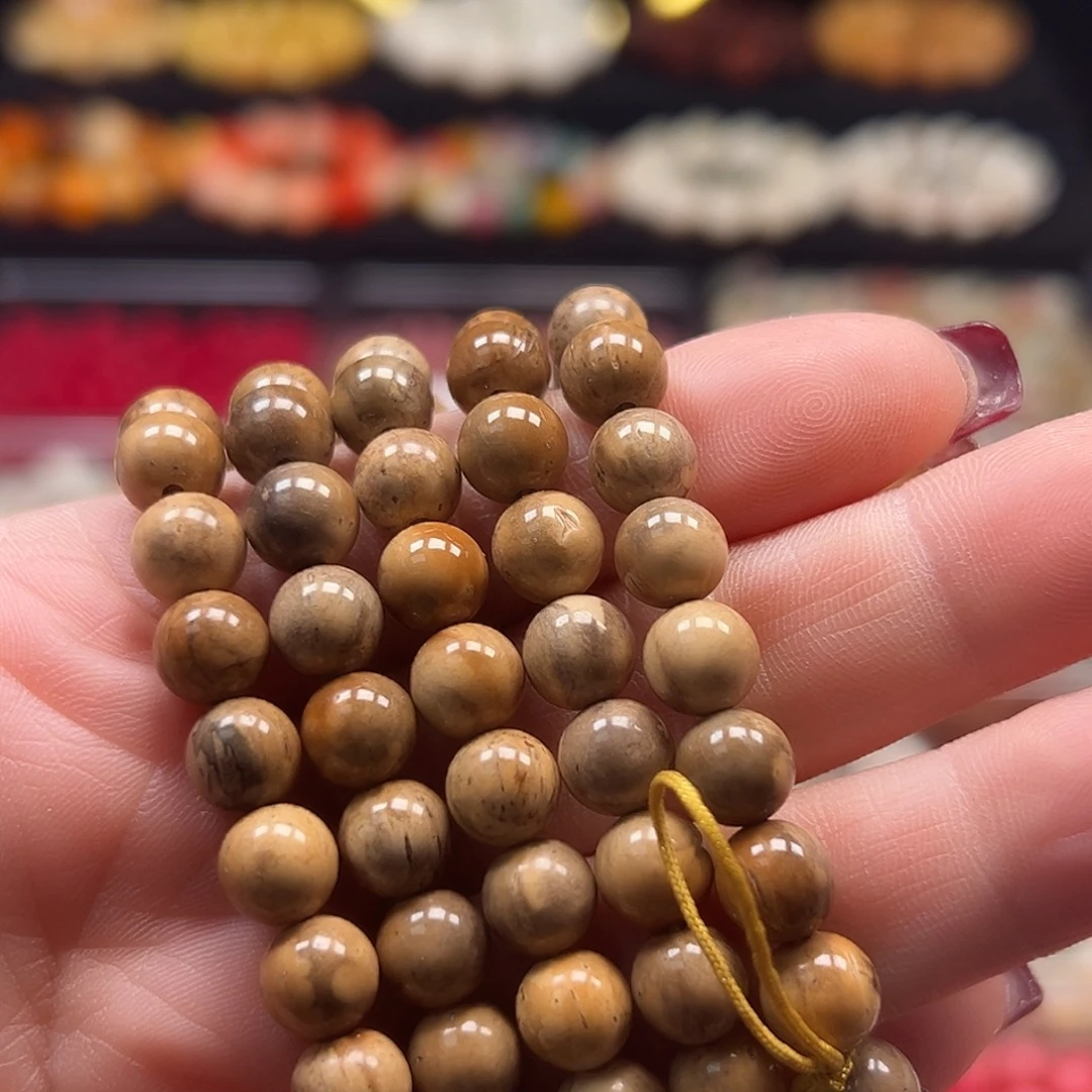 菩提根/象牙果手串卡8楼兰腰花库克1条108颗