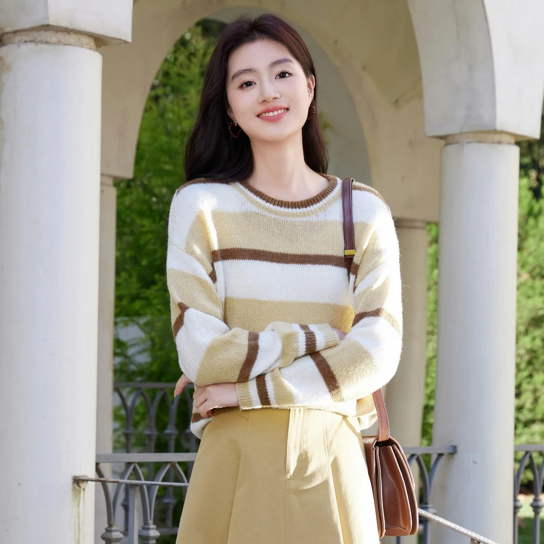 【直播专享】N841204毛针织衫 香影休闲百搭时尚显瘦春新款毛针织