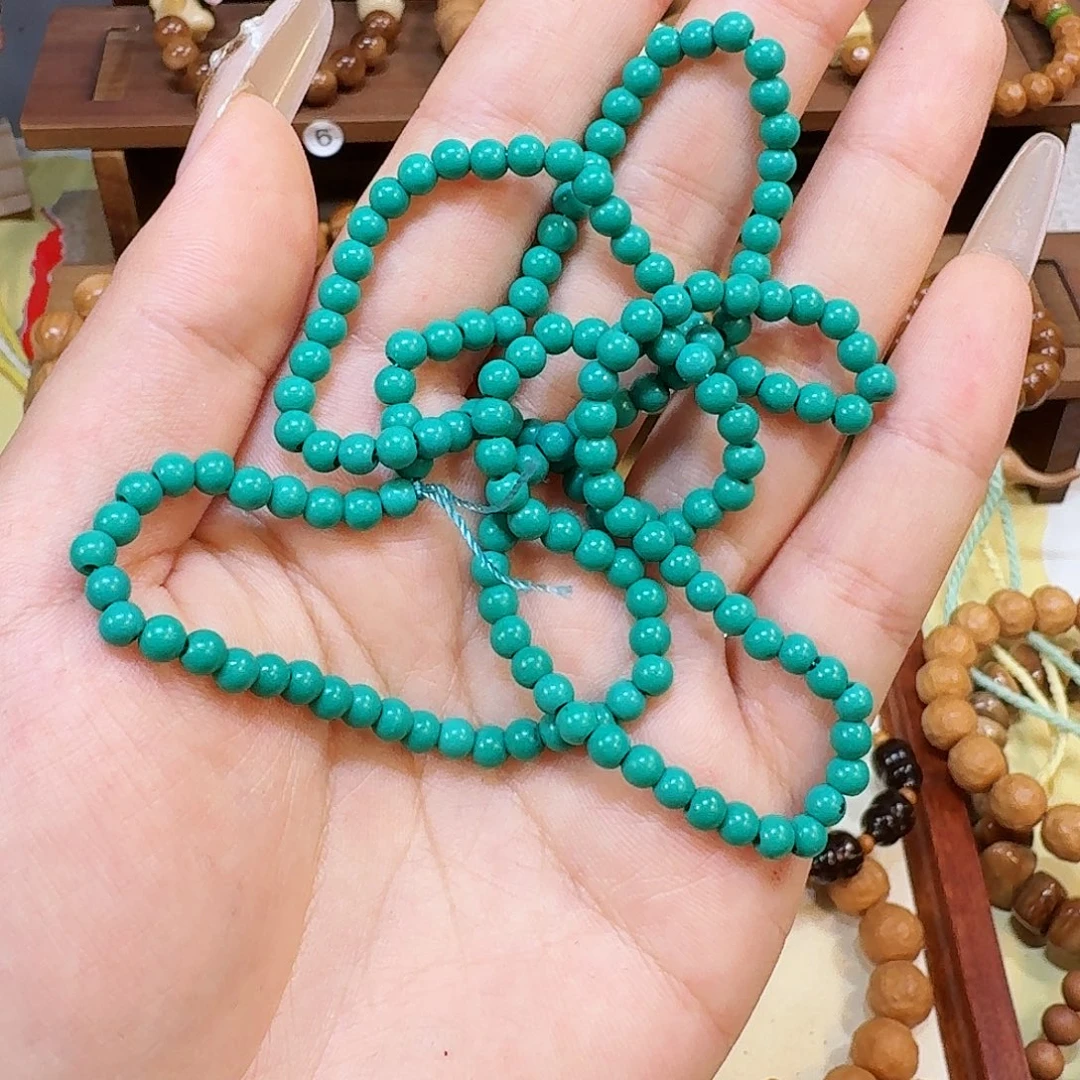 星月菩提手串绿，松，隔珠