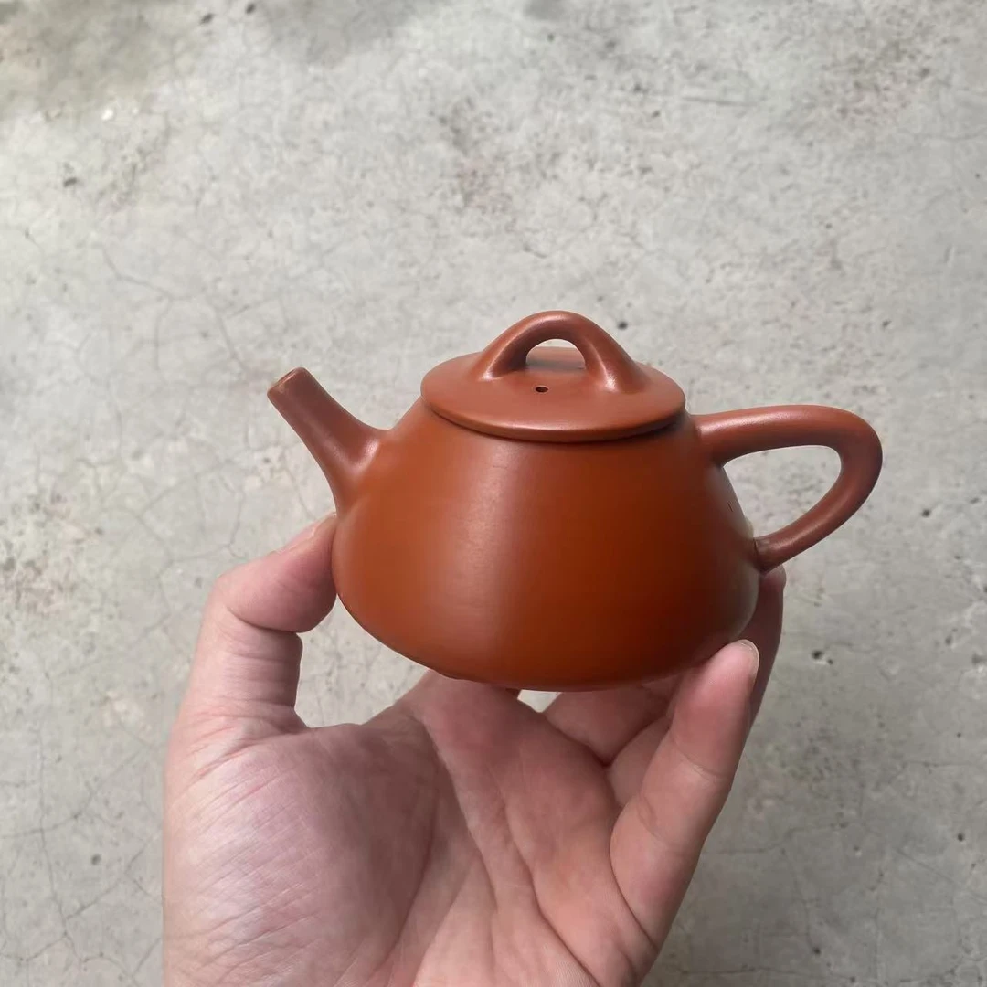 140ml三足石瓢壶朱泥球孔LQZCR