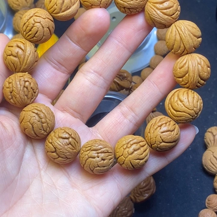 桃核手串龙纹桃核17尺寸