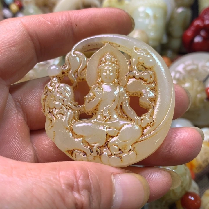 和田玉未镶嵌挂件彬****者