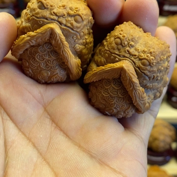 核桃精品佛度雕刻唐诗蟾00000000