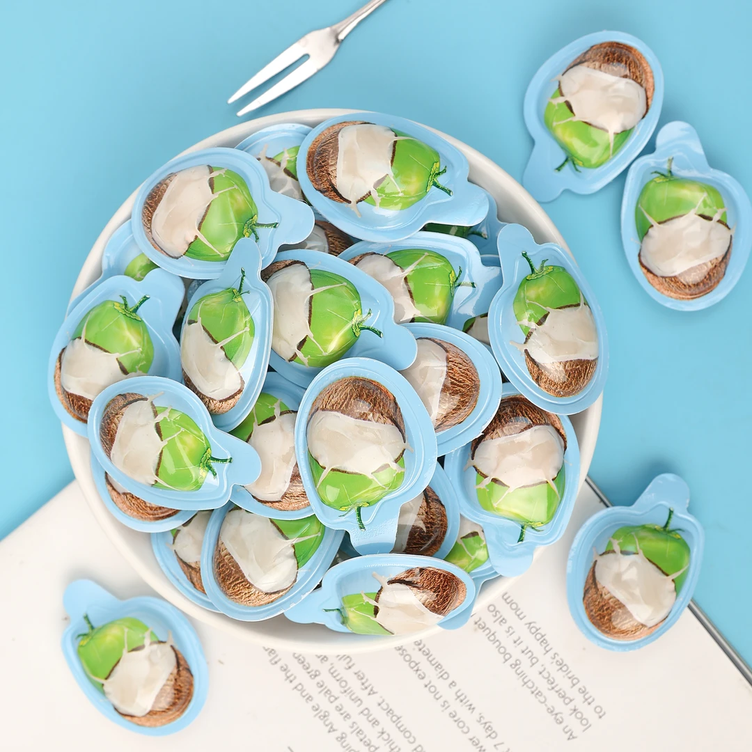 网红3D造型椰子奶糖软糖海南传统椰子糖糖果休闲零食年货结婚喜糖