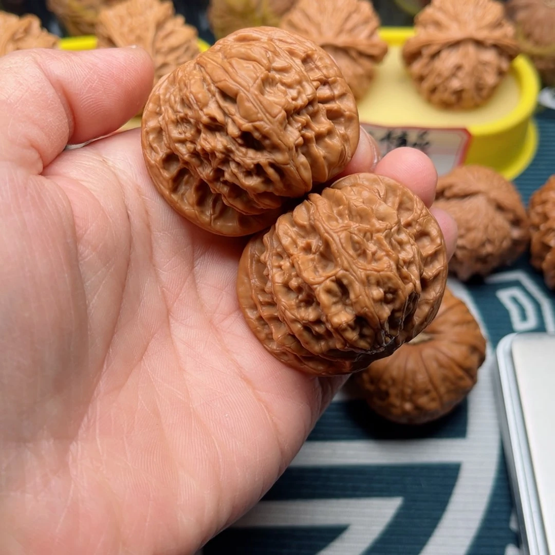 【闪购商品】桃木文玩核桃手把件43磨盘