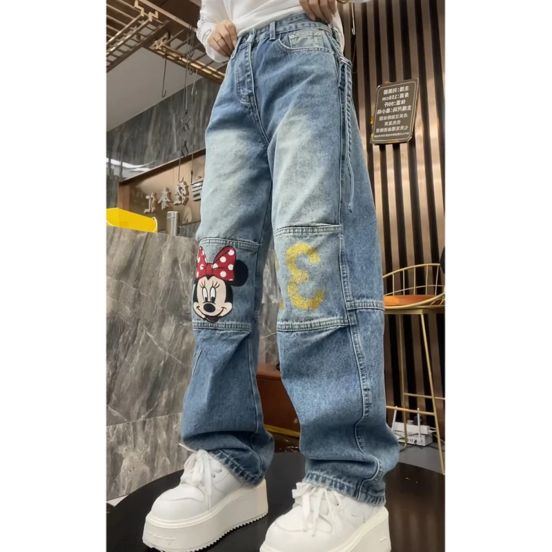 春季新款复古弯刀裤高腰显瘦百搭休闲牛仔裤女直筒裤