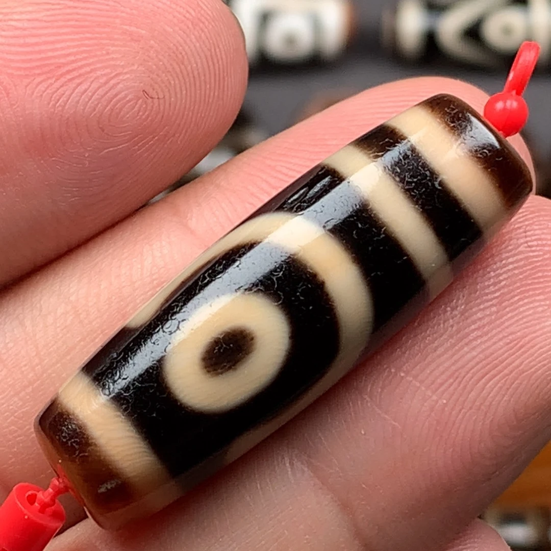 玛瑙/玉髓散珠～聚缘红糯如意二眼