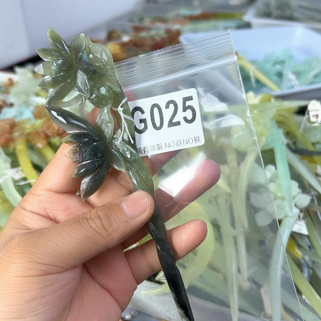 合金蛇纹石玉发饰阡**梦