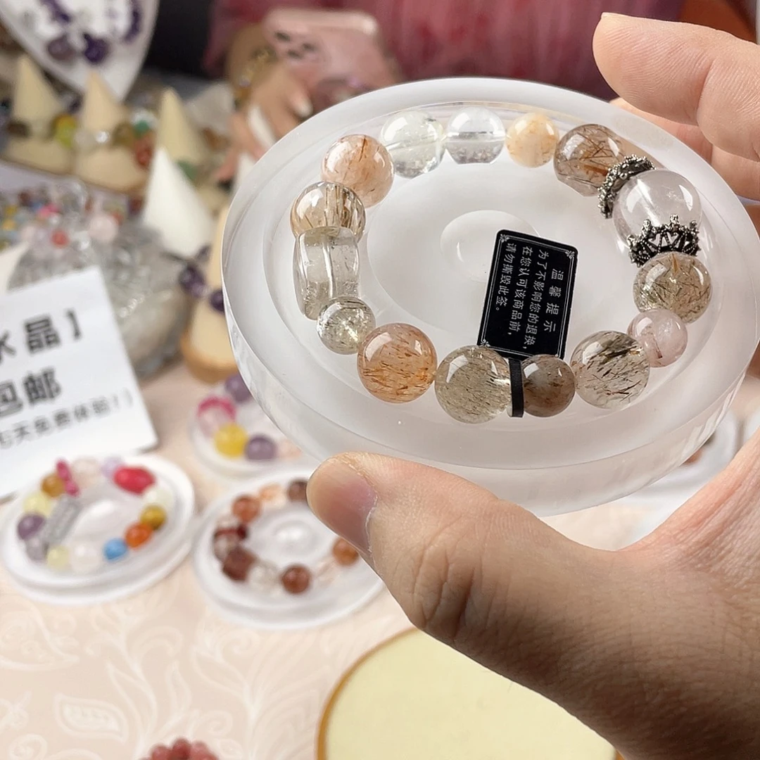 银S925镀金镶嵌手链水晶