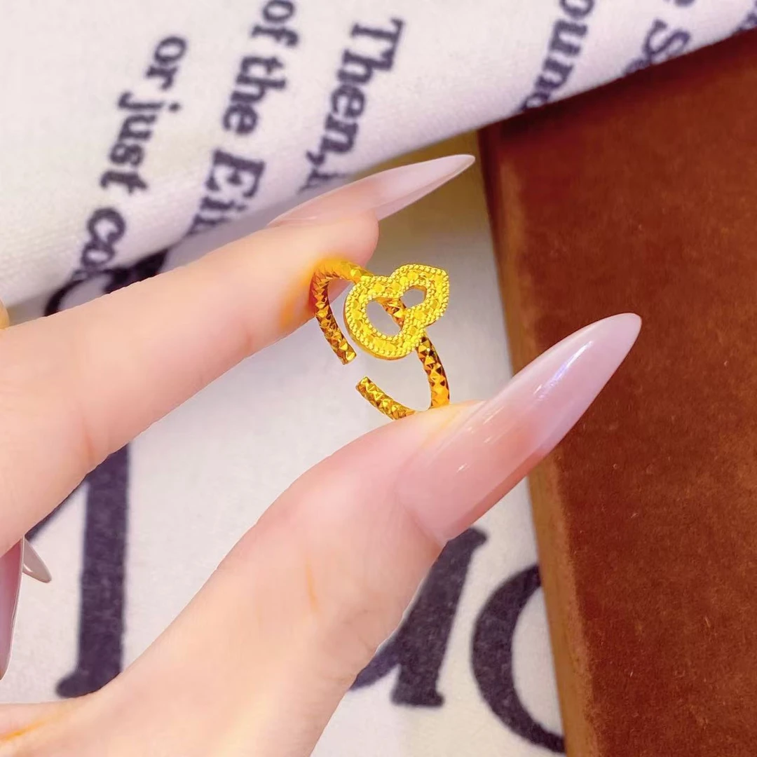 福韵天玺 铜合金戒指 《韵系列》镭射碎冰冰葫芦开口戒指精致轻奢