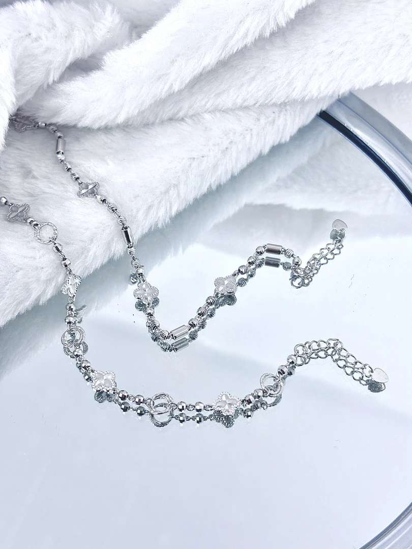 《小糖姐珠宝》铂金PT950 镭射珠 五花手链时尚轻奢