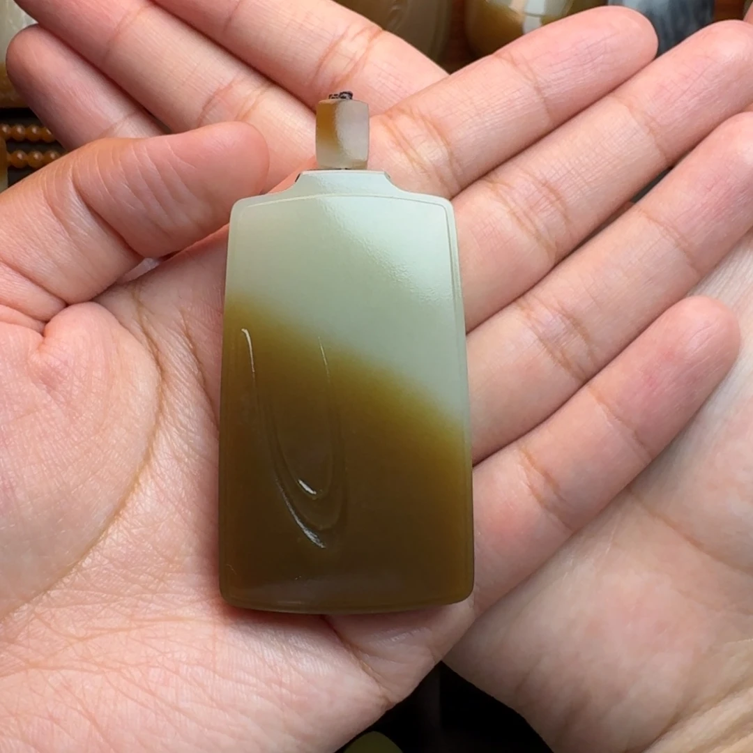 7***7定制和田玉平安无事牌