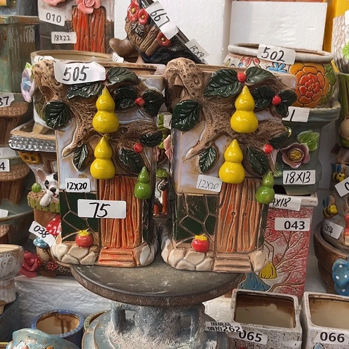 粗陶材质多肉花盆