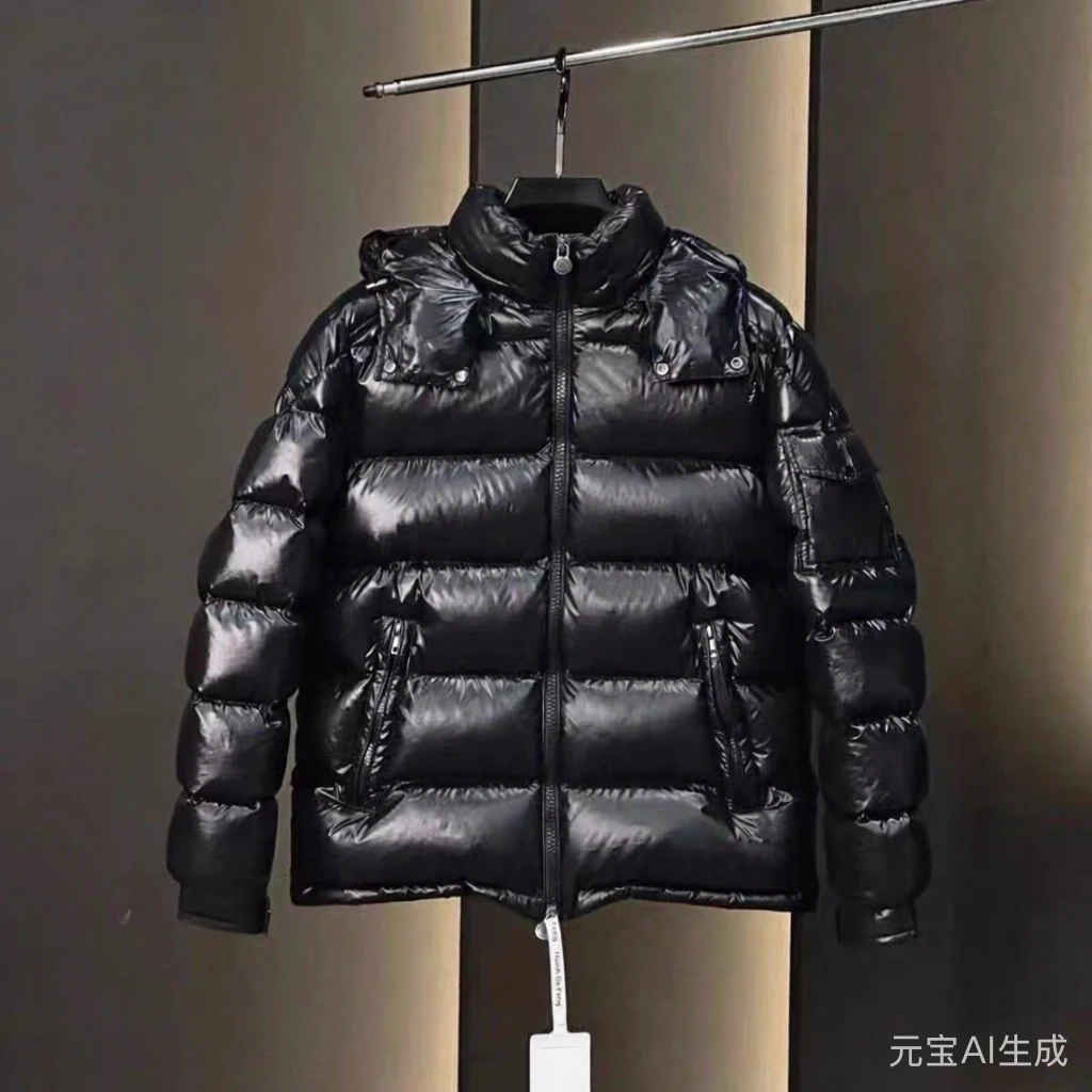 新国标玛雅白鸭绒羽绒服五防加厚时尚潮流男女情侣同款百搭连帽