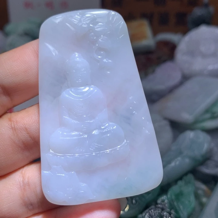 翡翠未镶嵌颈饰保真天然A货翡翠