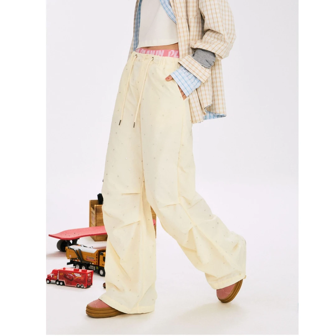 F426星星烫画慵懒休闲裤 6542