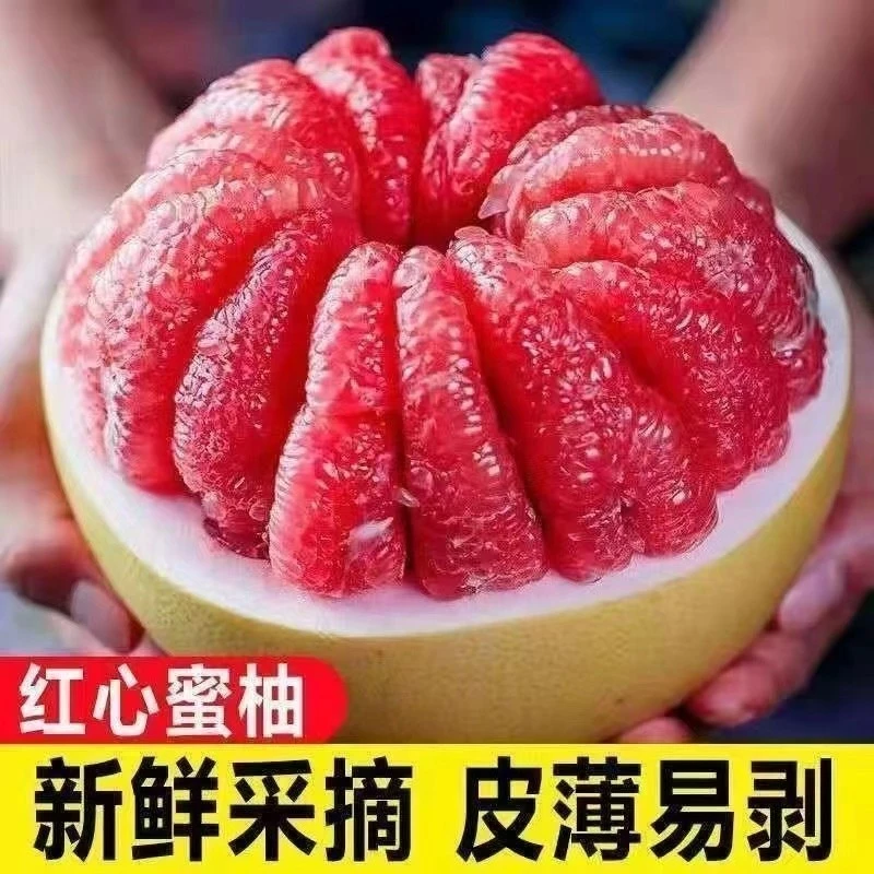 福建当季新鲜红心蜜柚老树头茬皮薄鲜嫩多汁