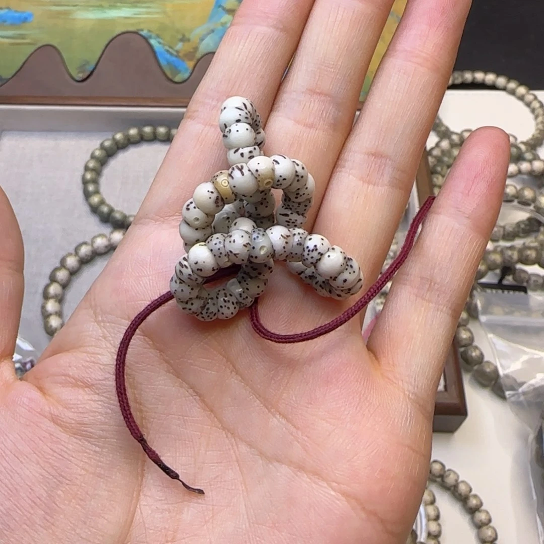 星月菩提手串石玉带月糯冰大肠卡6