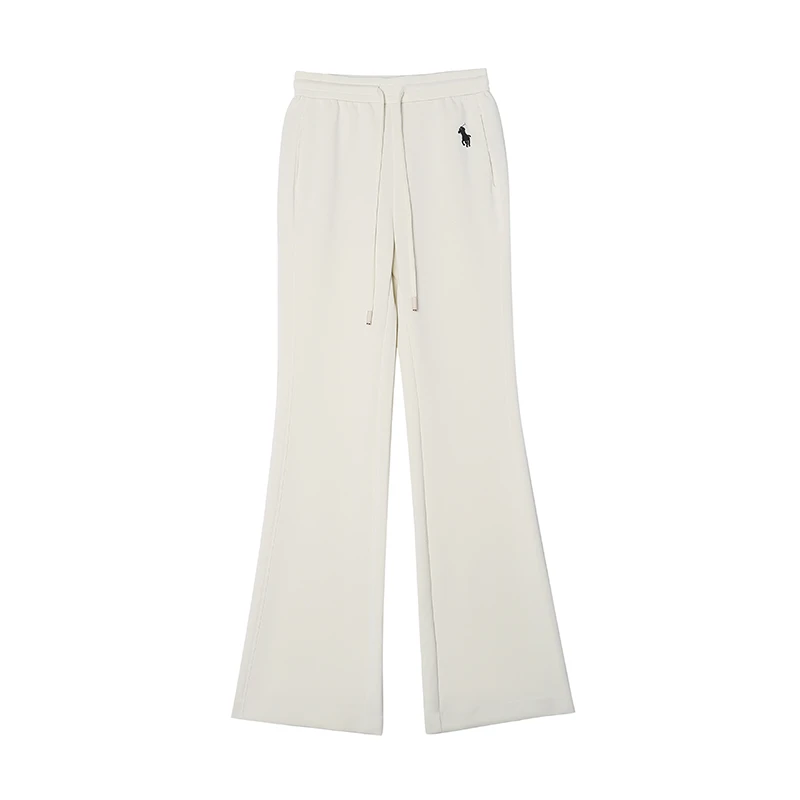 CELLENDI中高腰莫代尔品质时尚微喇叭松紧腰喇叭显瘦抽绳裤22068