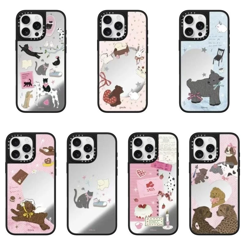 适用苹果16pro新款镜面手机壳15/14软壳13pro/11/12防摔甜心火车