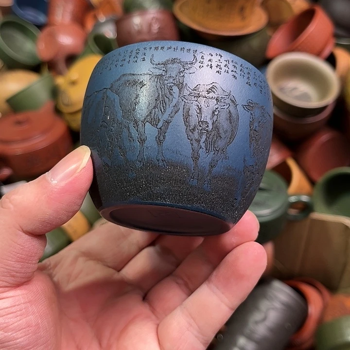 紫砂茶杯全手工紫砂主人杯