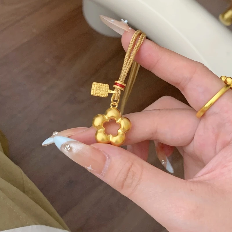 铜合金项链 新中式国潮风丨福牌有钱花项链 R020