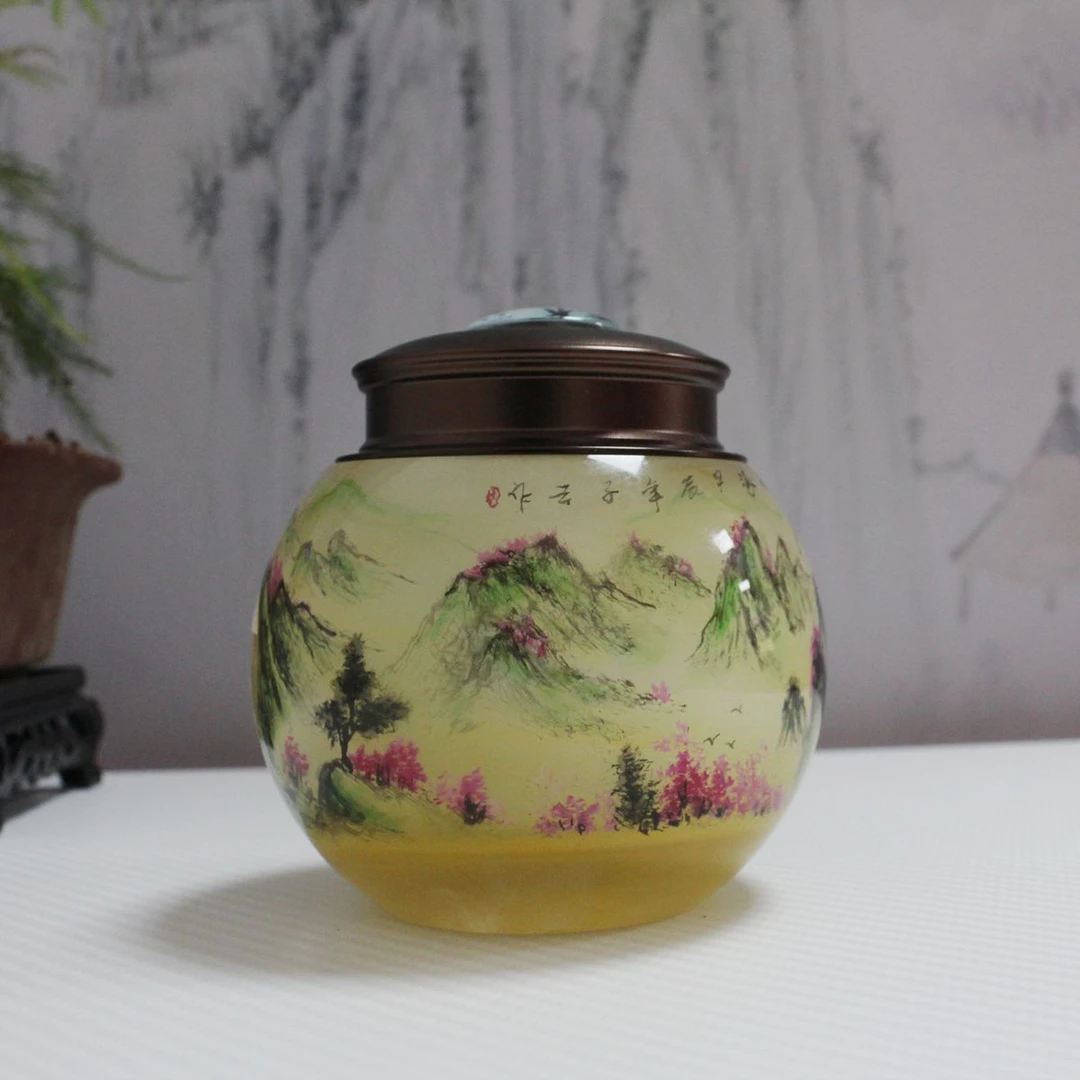 宫廷匠人内画摆件非遗山水画手绘工艺品摆件文创艺术作品文化礼品