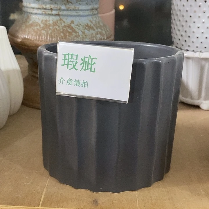 紫砂花盆多肉植物盆瑕疵有孔