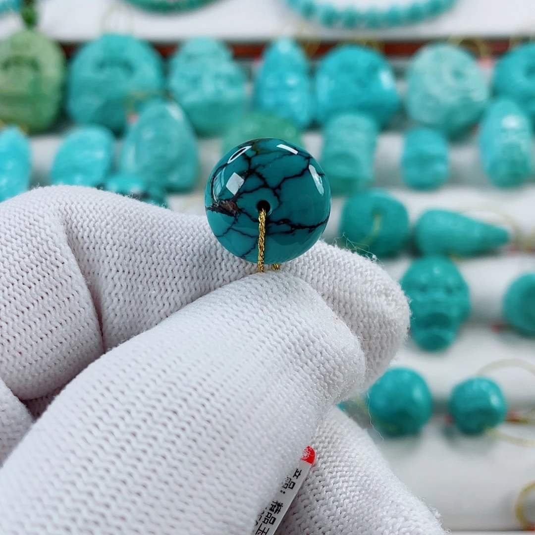 绿松石未镶嵌车挂直径15.7