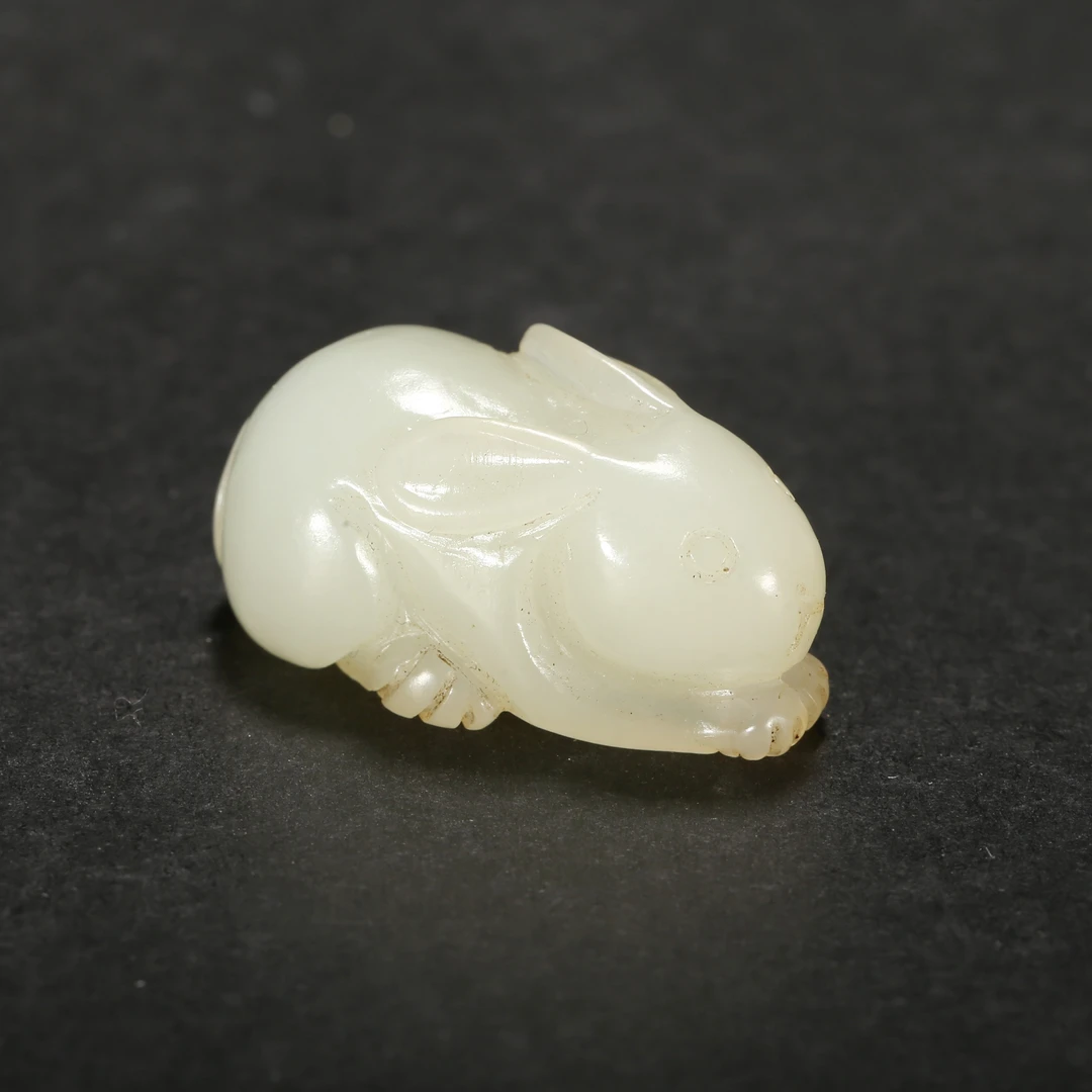 清代*玉兔吊坠/09LB2537/和田玉【北京文博】