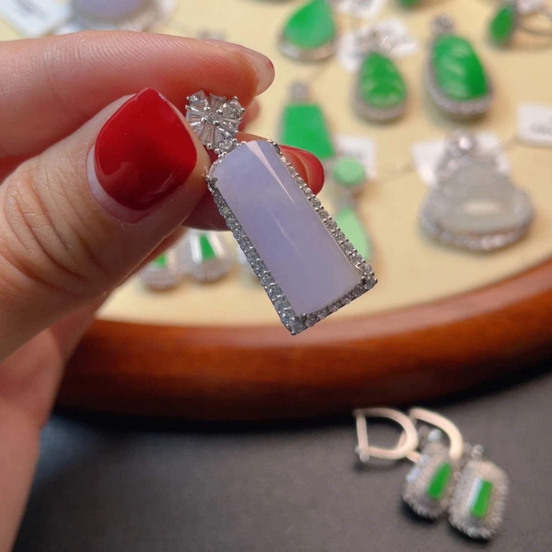 翡翠吊坠(不含链)银S925镶嵌