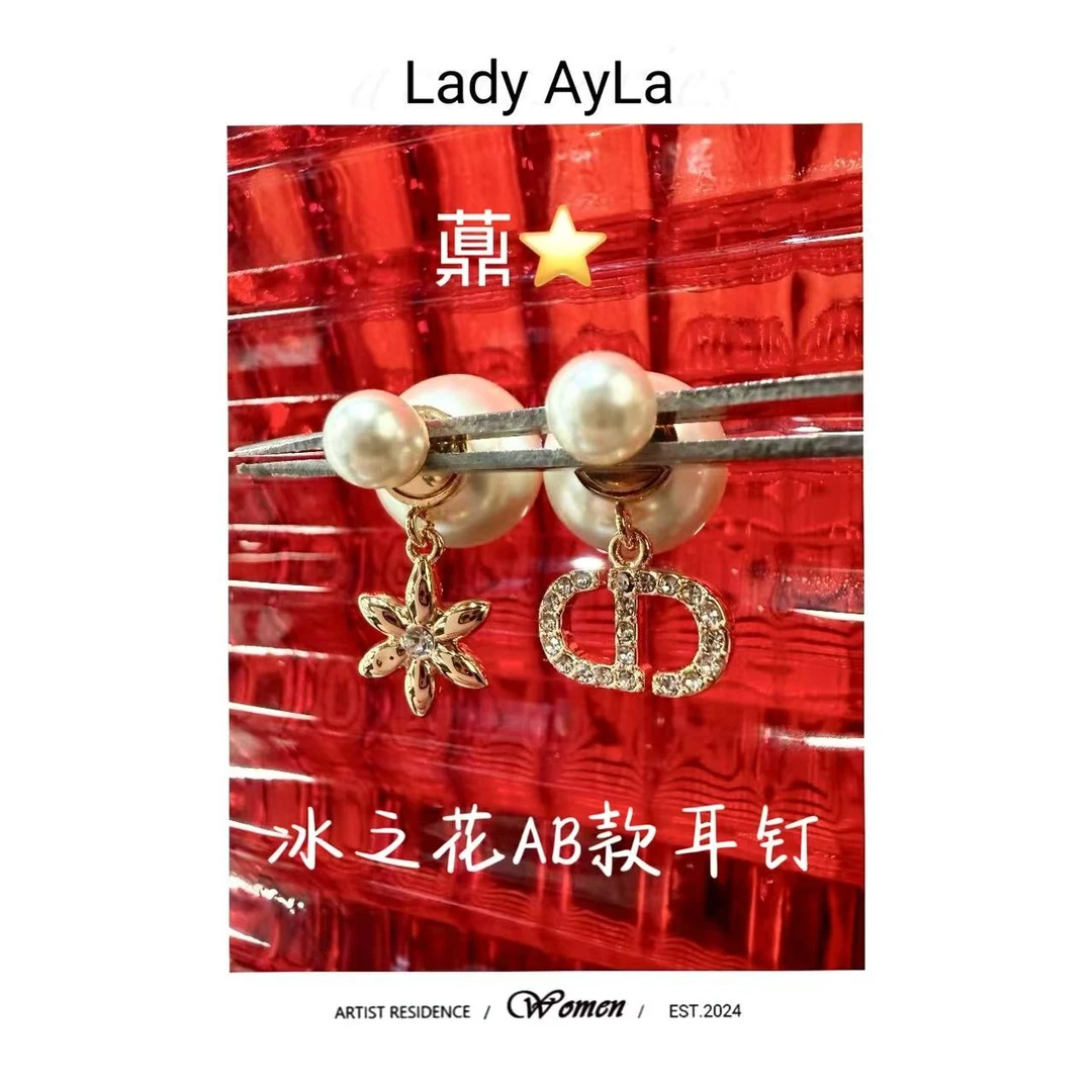 925银合成锆石耳饰 25S CD 冰花 耳钉AL388