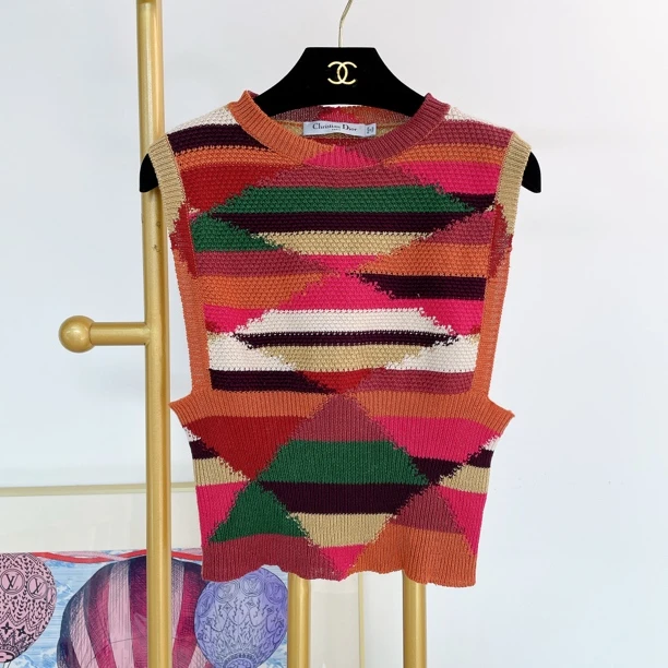 95新 DIOR/迪奥 迪奥彩色针织背心/50782036