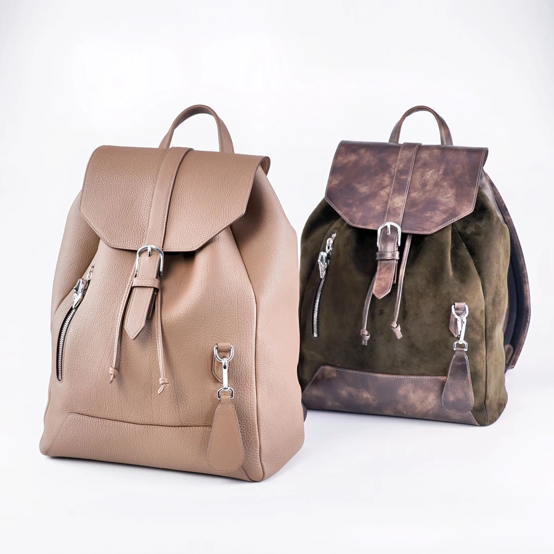 北町【峦】德国万哈梅尔原厂Togo小牛皮手工包真皮双肩包