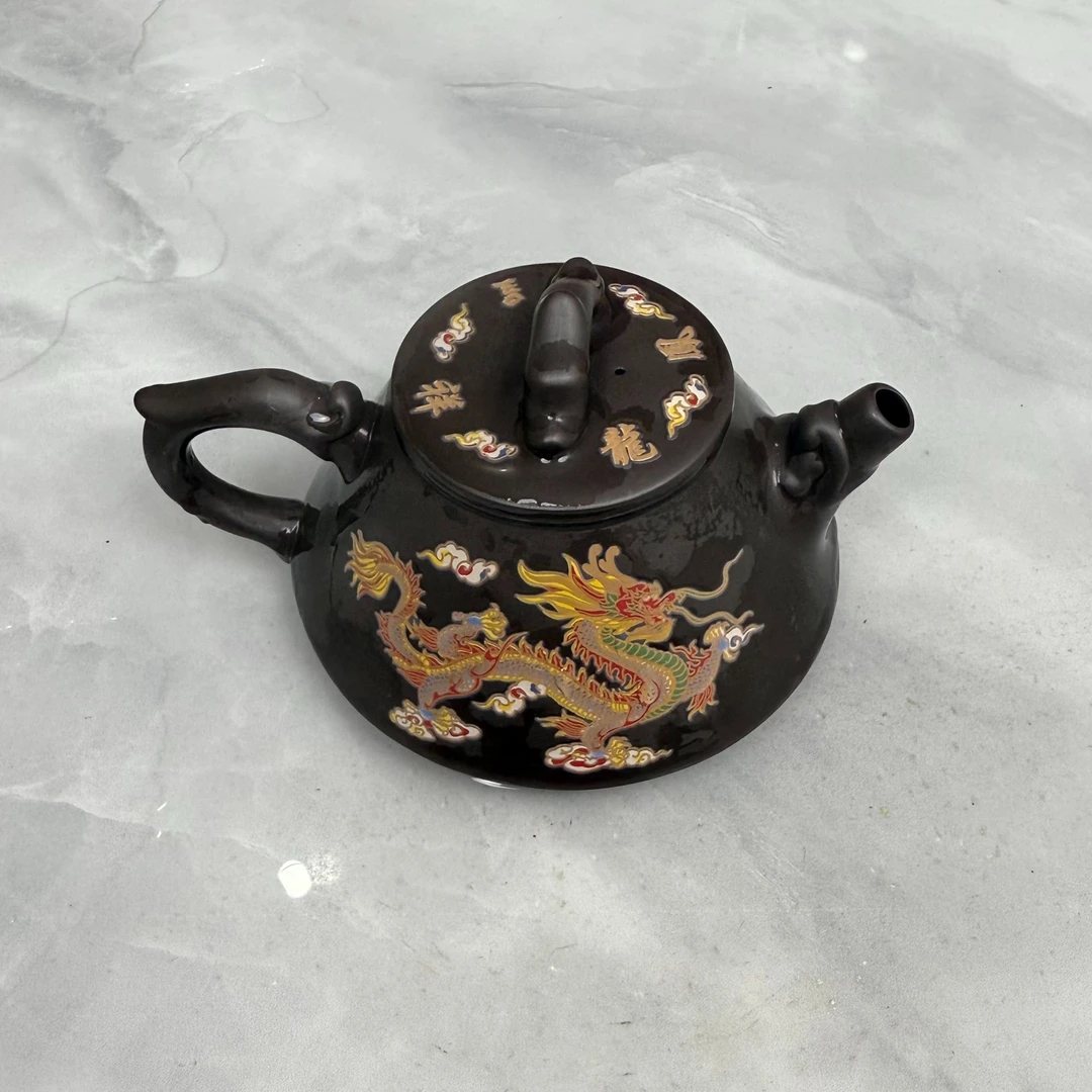手工深井老紫泥石瓢风云变色茶具茶器D1