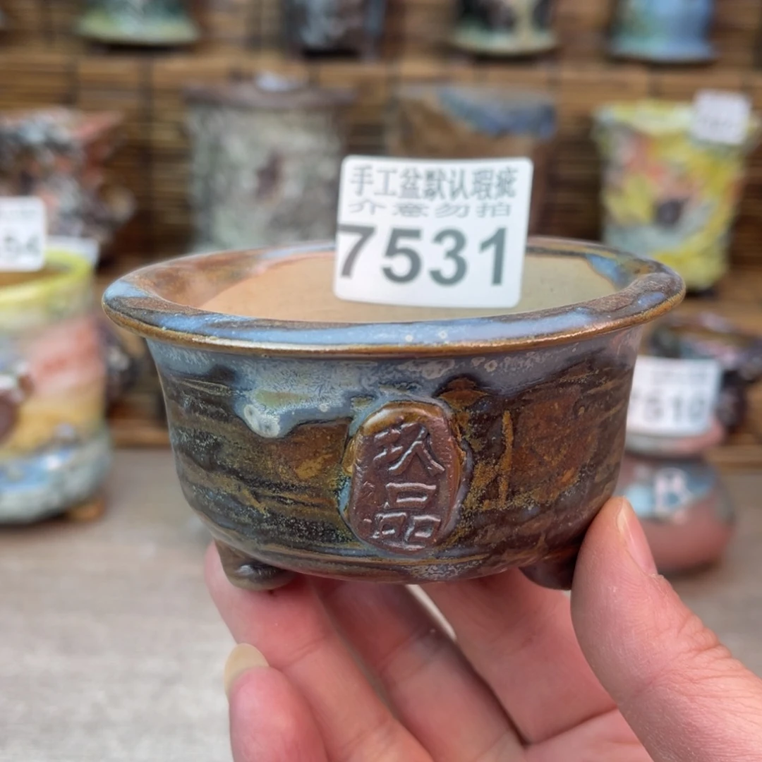 手工花盆默认瑕疵完美者勿拍