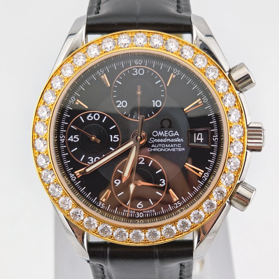 95新 Omega/欧米茄 超霸/后镶钻/40mm/自动机械/男士腕表/时尚