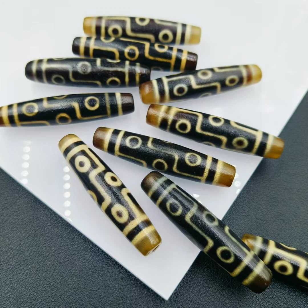 「戴琴珠宝」FR6338-九眼玛瑙58*13mm左右路路通（多样性发其一）