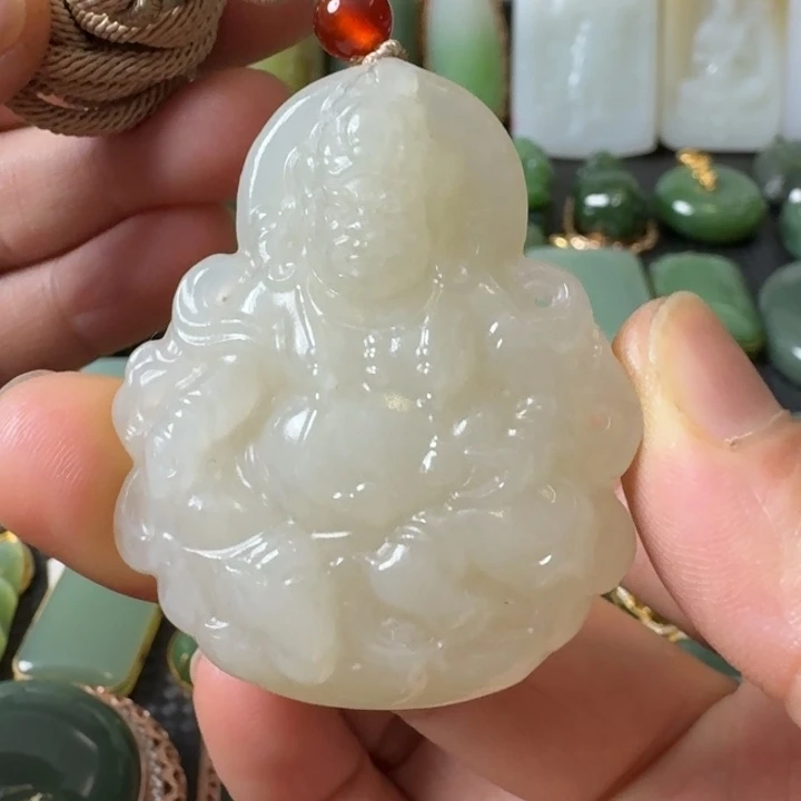 颈饰未镶嵌和田玉黄财神