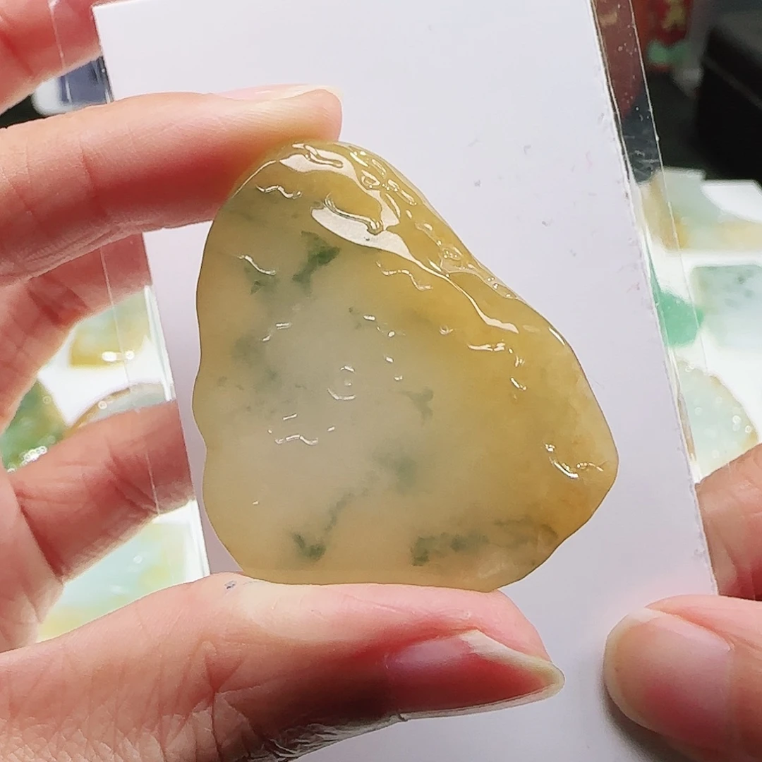 定制翡翠未镶嵌缅甸翡翠挂件