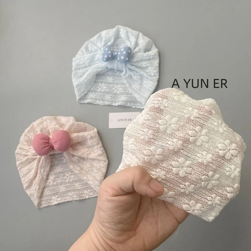 婴儿帽子夏季薄新生婴幼儿可爱公主胎帽宝宝无骨护囟门洋气印度帽