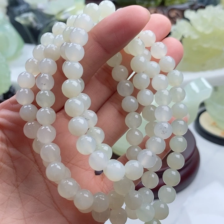 岫玉四大名玉手串108颗未镶嵌