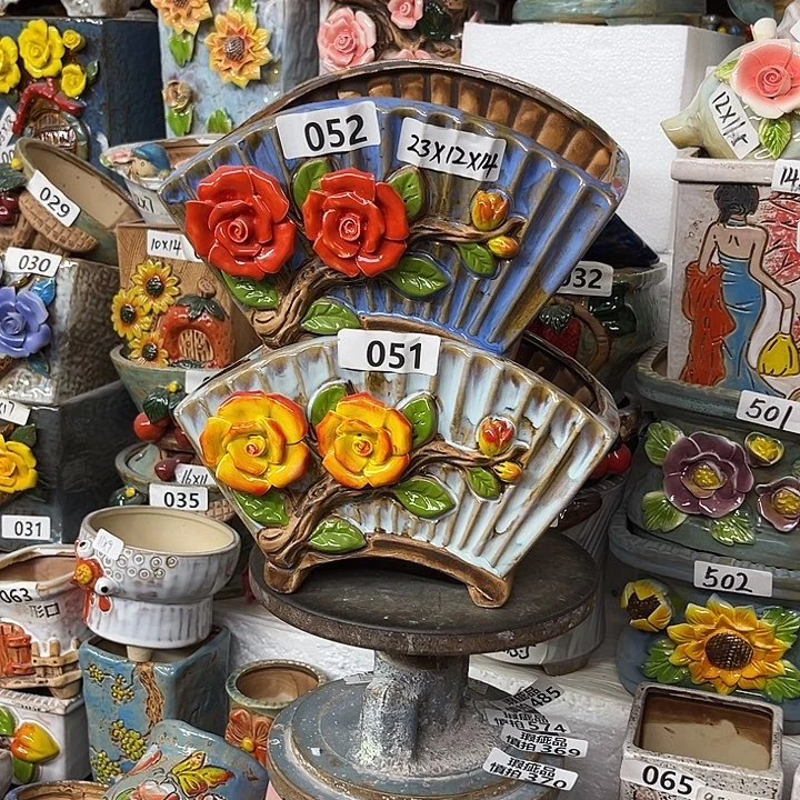 粗陶材质多肉花盆